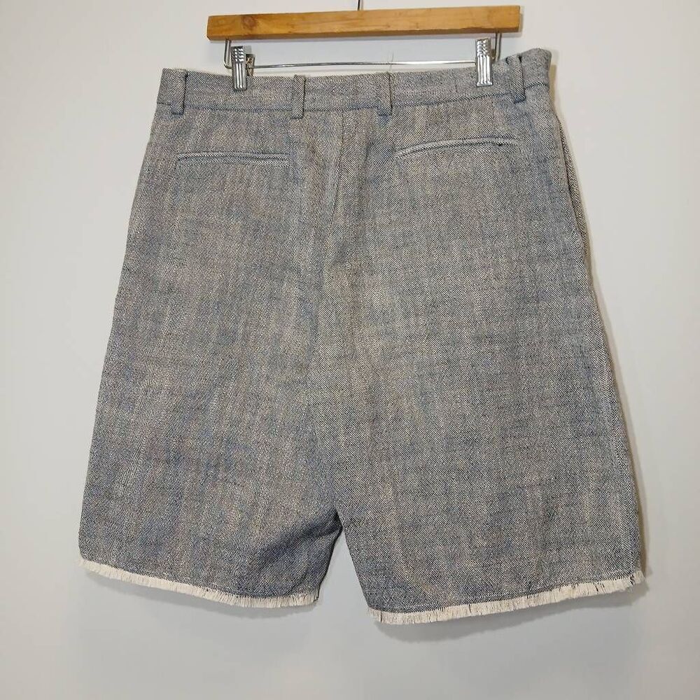 Maison flaneur womens Sz16 Italian linen wide leg shorts gray head knee length - Picture 4 of 11